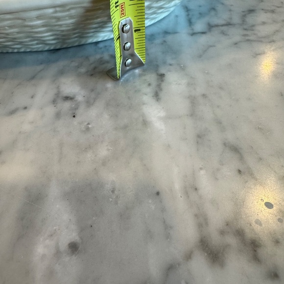 Fitz & Floyd Ironstone oval ceramic basketweave bowl. Features grapes & vines. - Picture 10 of 10